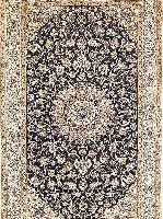 NAIN FEIN SIGN.(HABIBIAN),PERSIEN CA 211 X 131 CM..KORKWOLLE MIT SEIDE.EHZ 1-2.CA 10 JAHRE.