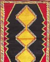 GABBEH,PERSIEN CA 165 X 110 CM..WOLLE AUF WO LLE.EHZ 2.CA 40 JAHRE.
