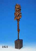 ALPERT, ERNST, GEB. 1932 NÜRNBERG, LEBT UND ARBEITET IN SOLINGEN, HIER: BACCHUS- KOPF, BRONZEGUß, AUF DEM SOCKEL SIGNIERT, H. CA. 48,5 CM