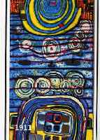 HUNDERTWASSER, FRIEDENSREICH, 1928-2000, DIE EINSAMKEITEN, FARBOFFSET AUF KARTON, CA. 49 X 104 CM, PP, U.GL., R.