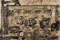 CORINTH, LOVIS, 1858-1925, DIE ARCHE MIT DER LADUNG, LITHOGRAPHIE VON 1923, AUF CHAMOISFARBENEM VELIN, BLATT 4 DER FOLGE: DIE SÜNDFLUTH, RE. U. ...