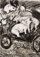 CHAGALL, MARC, 1887-1985, LE BERGER ET SON TROUPEAU, KALTNADELRADIERUNG VON 1927/30, AUF MONTVAL-BÜTTEN, BLATT 92 DER FOLGE: LES FABLES DE LA ...