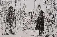 SLEVOGT, MAX, 1868-1932, ZWEI LITHOGRAPHIEN AUS: CORTEZ: DIE EROBERUNG MEXIKOS, VON 1915-18, AUF CHINAPAPIER, JEWEILS RE. U. HANDSIGNIERT, BLATTGR. ...