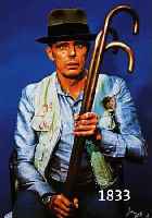 BEUYS, JOSEPH, 1921-1986, EURASIERSTAB, FARBOFFSET, HANDSIGNIERT, CA. 60 X 42 CM