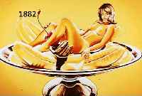 RAMOS, MEL, GEB. 1935, BANANA SPLIT, FARB- SERIGRAPHIE, RE. U. HANDSIGNIERT, NUM. 134/ 199, CA. 65 X 76 CM