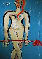 BACH, ELVIRA, GEB. 1951, FRAU MIT ANTHURIE, FARBSERIGRAPHIE, HANDSIGN., NUM. 13/60, CA. 107 X 72 CM