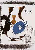 BRAQUE, GEORGES, VIER FARBLITHOGRAPHIEN, VON CA. 14 X 19 CM BIS CA. 30 X 24 CM