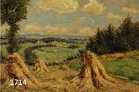 BENZ-BAENISCH, H., NACH DER ERNTE, ÖL/MALKARTON, LI. U. SIGN., CA. 33 X 44 CM, R.