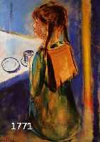 HANSEN, ARNE A., GEB. 1922 DÄNEMARK, PORTRÄT EINES SCHULKINDES BEIM FRÜHSTÜCK, ÖL/LWD, LI. U. SIGN., CA. 70 X 60 CM, R.