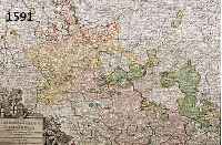 KUPFERSTICHKARTE, M. SEUTTER, UM 1730, DER RHEINVERAUF VON PHILIPPSBURG BIS DUISBURG, KOLORIERT, BUGFALTE GEGLÄTTET, CA. 49 X 57 CM