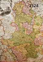 KONVOLUT VON 2 BLATT KARTEN WESTFALEN, 1.ALTKOLOR. KUPFERSTICHK. V. HOMANN, CA. 1750, CIRCULI WESTPHALIAE, IN OMNES SUOS STATUS ET PROVINCIAS MIT ...