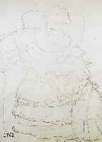 KLIMT, GUSTAV, 1862-1918, PORTRÄT DER MAGDA MAUTNER VON MARKHOF, BLEISTIFTSTUDIE ZU EINEM NICHT AUSGEFÜHRTEN ÖLBILD, BLEISTIFT AUF PAPIER, ...