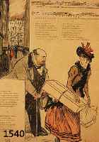 STEINLEN, THEOPHILE, 1859-1923, ZWEI FARBLITHOGRAPHIEN VON 1893, DAZU EINE LITHOGRAPHIE VON A. GUILLAUME, CA. 35 X 24 CM, PP