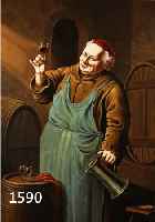 FRANKE, A., GENREMALER, 1. H. 20. JH., ÖL/LWD., MÖNCH BEI DER WEINPROBE, SIGN., 55X40 CM, R.