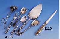 KUCHENBESTECK, DEUTSCH, 800ER SILBER, IN DER ART DER HILDESHEIMER ROSE, BEST. AUS: 12 KUCHENGABELN, 12 KAFFEELÖFFEL, 2 TORTEN- HEBER, ...