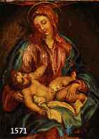 ITAL. KÜNSTLER, DES 18. JH., ÖL/HOLZ, QUALITÄTVOLLE DARST. DER MADONNA MIT CHRIS- TUSKIND, L. ALTERSSP., 13X11 CM, R.