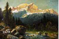 MÜLLER, MORITZ JUN., MÜNCHNER TIER- UND LANDSCHAFTSMALER, NACHGEWIESEN UM 1920-30, ZUGSPITZE VON GARMISCH-PARTENKIRCHEN AUS GESEHEN, ÖL/LWD., ...