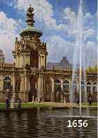 MONOGRAMMIST F.E., ANFANG 20. JH., VERMUTL. FELIX EISENGRÄBER (1874-1940), ÖL/LWD., DER DRESDENER ZWINGER MIT WASSERFONTÄNEN U. PASSANTEN, ...