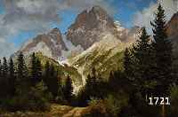 FROMMHOLD, C., GEB. 1943 DRESDEN, DIE CRODA ROSSA IN DEN DOLOMITEN, ÖL/HART- FASER, LI. U. SIGN., CA. 60 X 80 CM, R.