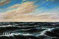 HANSEN, DEUTSCHER MALER, UM 1930, HOHE SEE, ÖL/LWD, RE. U. SIGN., RÜCKSEITIG BETITELT, CA. 60 X 80 CM, R.