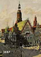 HENEL, EDWIN HERMANN, 1883 BRESLAU-1953 GARMISCH, VERMUTLICH BRESLAUER RATHAUS, ÖL/LWD, LI. U. SIGN. UND DAT. 48, CA. 40 X 30 CM, R.