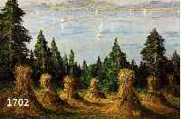 Unger, Wolfgang Heinz, *1929 Halle/Saale, Nach der Heuernte, Öl/Lwd, sign., ca. 50 x 60 cm, R.