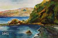 Spiro, Eugen KÜstenlandschaft, Aquarell, re. u. sign. und dat. 41, ca. 24.5 x 35.5 cm, PP, u.Gl., R.
