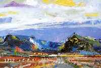 KRILLé, JEAN, 1923-1991, AMERIKANISCHE LANDSCHAFT, ÖL/HARTFASER, LI. U. SIGN., CA. 50 X 70 CM, R.