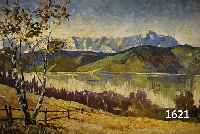 HORN, CARL, GEB. 1874 KASSEL, SCHÜLER VON HACKL UND MARR IN MÜNCHEN, LANDSCHAFT AM WALCHENSEE, ÖL/LWD, LI. U. SIGN., CA. 70 X 100 CM, R.