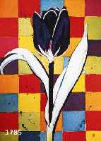 BACH, ELVIRA, GEB. 1951, TULPE, FARBSERIGRAPHIE, HANDSIGNIERT UND DAT. 97, UNNUMERIERTES EXEMPLAR AUS EINER 75ER AUFLAGE, CA. 80 X 51 CM