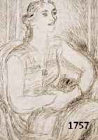 PURRMANN, HANS, 1880-1966, SITZENDE, RADIERUNG, RE. U. MIT KUGELSCHREIBER HANDSIGNIERT, CA. 27 X 21 CM