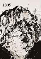 JANSSEN, HORST, 1929-1995, SELBSTBILDNIS, IM DRUCK BEZ.: HOKUSAIS SPAZIERGANG, OFFSETDRUCK, RE. U. HANDSIGNIERT UND DAT. 71, CA. 40 X 26 CM