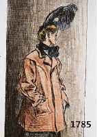 ZILLE, HEINRICH, 1858-1929, FRAU MIT PLEUREUSE, FARBRADIERUNG, CA. 39 X 16 CM, RÜCKSEITIG MIT DEN ROTEN STEMPELN 1 UND 4 VERSEHEN, WVZ NR. 32