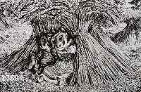 WEBER, A.PAUL, 1893-1980, DAS HAMSTERPAAR, LITHOGRAPHIE, DRUCKSIGNIERT, CA. 32 X 43 CM, PP, U.GL., R.