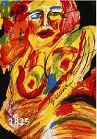 TING, WALASSE, FARBLITHOGRAPHIE VON 1963, HANDSIGNIERT, NUM, 58/100, CA. 28 X 40 CM, PP, U.GL., R.