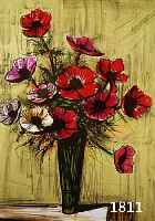 BUFFET, BERNARD, BOUQUET DES FLEURS, FARBLITHOGRAPHIE, GEDRUCKT BEI SORLIER, PARIS, CA. 46 X 55 CM