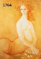 FINI, LEONOR, LA FEMME SPHINX, FARBLITHO- GRAPHIE AUF ARCHES-BÜTTEN, HANDSIGNIERT, NUM. 207/225, CA. 49 X 64 CM