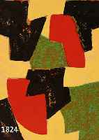 POLIAKOFF, SERGE, COMPOSITION VERTE, BEIGE, ROUGE ET BRUNE, FARBLITHOGRAPHIE AUF BÜTTEN, HANDSIGNIERT UND BEZ.: EPREUVE D'ARTISTE, 1964 CA. ...