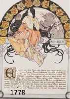 MUCHA, ALPHONSE, 1860-1939, 3 FARBLITHOGRAPHIEN, VERSO 3 FARBLITHOGRAPHIEN VON 1893, CA. 19X15 CM, PP