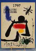 DERRIERE LE MIRROIR NR. 139-140 VON 1963, MIT VIELEN, TEILS DOPPELBLATTGROßEN FARB- LITHOGRAPHIEN VON JOAN MIRO, CA. 28 X 38 CM