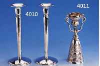 KERZENLEUCHTERPAAR, 900ER SILBER, TOTAL CA. 320 G, ZEITLOSE, ELEGANTE FORM, H CA. 23 CM
