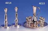 KERZENLEUCHTERPAAR, 900ER SILBER, TOTAL CA. 380 G, ZEITLOSE, GLATTE FORM, H CA. 18 CM, TOTAL CA. 380 G