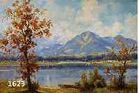 BRANDL, J., 1877-1963 UFFING, ÖL/LWD., SOMMERLICHER GEBIRGSSEE MIT, ANGLER IM KAHN, SIGN., 60X80 CM, R. (DIESER L. BESCH.)