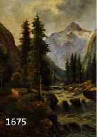DORNA, J., LANDSCHAFTSMALER DES 19./20. JH., ÖL/LWD., BEWALDETES GEBIRGSTAL MIT WILD- BACH, SIGN. U. LI., 68X55 CM, DEKORATIVER R.