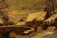 GIETMANN, J., ANFANG 20. JH., ÖL/LWD., BÄUERIN BEI DER HEIMKEHR IN WINTERLICHES DORF, SIGN., 41X56 CM, R.