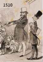 DAUMIER, HONORé, 1808-1879, 4 LITHOGRAPHIEN 1838, DER STEUERBERATER, KINDERFREUND, JOURNALIST, AKTIENHÄNDLER, JE CA. 15X12 CM, PP.