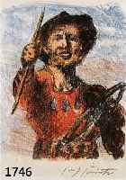 CORINTH, LOVIS, 1858-1925, WILHELM TELL, FARBLITHOGRAPHIE VON 1921, HANDSIGNIERT, AUFLAGE 100 EXEMPL., CA. 29 X 26 CM, PP