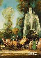 HEIM, OTTO, 1896 ALBERTWEILER GESELLSCHAFT IM PARK, ÖL/LWD., SIGNIERT, 30 X 30 CM