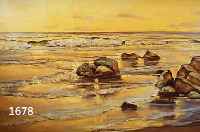 GIESEKE, GERHARD, HAMBURG, UFERLANDSCHAFT, ÖL/LWD., SIGNIERT, 60 X 90 CM, RAHMEN