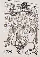 BECKMANN, MAX, 1884-1950, LITHOGRAPHIE 1937, KARNEVAL, AUFLAGE 100 EX., 17X22, CM, PP.